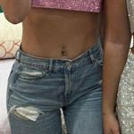 Rhinestone crop top pink Photo 1