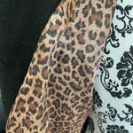 Wet Seal Black Vintage Wool Blend Peacoat with leopard lining size Large Photo 7