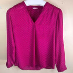 Camaieu Womens Printed‎ Flowy Blouse Pink Size 8 Work Career Wear Photo 0