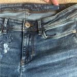 J.Jill  Denim Authentic Fit Slim Ankle Blue Floral Embroidered Jeans.  Size 4 T Photo 1