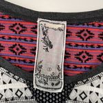 Scrapbook geometrical print sweater. Size Small. Made in the USA. Anthropology Black Photo 3