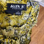 #43 Allen B. By Allen Schwartz yellow print ruffle trim dress with belt. Size 2 Photo 1