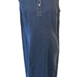 Vintage Jean Dress Sleeveless Cotton Denim Red Bandanna Collar Size 12 JG HOOK Blue Photo 0