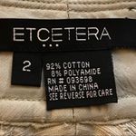 Etcetera cream/tan cuffed dressy shirts size 2 Photo 4