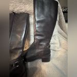 Etienne Aigner  Legacy Riding Boot Chocolate Brown Leather Size 6M Photo 4