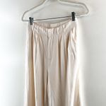 Z Supply  High Rise Wide Leg Farrah Linen Blend Pants Trousers Cream Ivory Small Photo 9