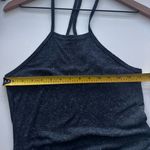 Free People  beach black speckled tank midi dress side slits lightweight Flax Lin Photo 4