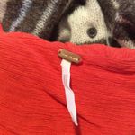 Free People Red  Peplum Surplice Shirt Large L Long Sleeve Photo 5