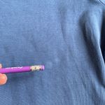 Peruvian Connection  Pima Cotton Dark Slate Blue Soft Long Sleeve Top Photo 7