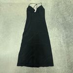 Madewell NWT  The Layton Midi Slip Dress Black size 00 Photo 4