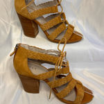Hinge  Suede Leather Braided Strappy Chunky Heels. Very comfortable! Size 10 Photo 0