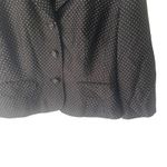 Talbots Women's Size 10 P Polka Dot Black White 3 Button Pea Coat Blazer Photo 2