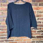 Denim & Co NWT New D&Co.  Black Lace Trim 3/4 Sleeve Blouse Women's Size 1X Photo 4