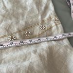 Handmade Linen  Floral Beads Embroidery Aprox L Photo 13