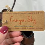 Canyon Sky Southwestern Style handbag faux leather with turquoise & silver studs Brown Photo 4