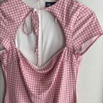 ZARA Checkered Gingham Mini Dress with Ties Photo 4