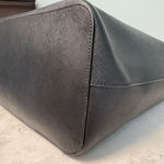 Michael Kors Jet Set Travel Tote Bag Black Saffiano Leather Silver Photo 6