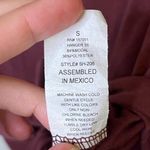 Hanger 55 Women’s Burgundy Short Sleeve Tie Front Top Size Small Red Photo 5