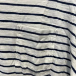 Le Tigre Boat Neck Top White Blue Striped T Shirt Cotton Women’s Large Nautical Photo 3
