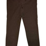 Liverpool Jeans Company Liverpool Pull On Dark Chocolate Plaid Legging Ankle Pants Women's 14 Photo 0