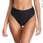 Relleciga Women's Black High Cut High Waisted Bikini Bottom Photo 3