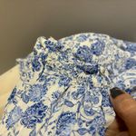 Old Navy New  Women'sBlue Floral Print LS Open Neck Long Sleeve Photo 2