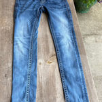 Rock Revival Womens Jeans 27 Alivia Dark Wash Sanded Embellished Back Boot Cut Photo 0