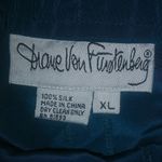 Diane Von Furstenberg  XL Silk Teal Pants Photo 5