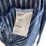 Weatherproof  Womens Sweater Thin Knit Pullover Hooded Pockets Striped Blue M Photo 3