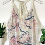 Anthropologie  NWT Sequin Tank White Racerback Flowy Sleeveless size L Re… Photo 0