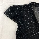 Lila Rose Lily Rose Black and White Polka Dot Blouse XS Photo 3