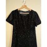 Talbots RSVP by Black Velvet Sequin Dress Size 4P Party Cocktail Dinner Holiday Photo 2