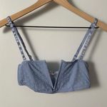 Free People NWT! Intimately The Rain Bra Bralette Blue Swiss Dot Photo 0