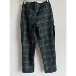 Free People  Women's Relaxed Slim Cargo‎ Pants Tapered Green Plaid Size 0 Belt Photo 8