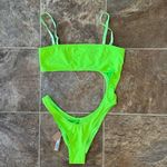 SKIMS  Swim Strapless Monokini Neon Green Size XL Photo 2