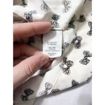 J. Crew Womens Size 6 Bow Print Short Sleeve Blouse Top Career Casual Office Black Photo 3