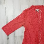 Pinky Lace 3/4 Sleeve Open Front Pink Lace Blazer Jacket Women's Size Small Photo 3