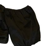 Lovers + Friends New  Savannah Cropped Top Black Puff Connected Sleeve‎ Size L Photo 3