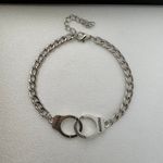 Handcuff Link Chain Bracelet for Men Women,Streetwear Hip Hop Unisex Style Silver Photo 0