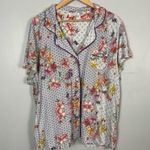 Johnny Was  two piece short and button up pajama set geometric floral size XXL Photo 0