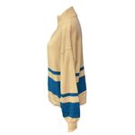 Amazon Colorblock Lapel Half Zip Collar Long Sleeve Knit Pullover Sweater Size L Photo 3