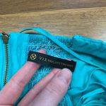 ViX Paula Hermanny Mirella Halter Top Womens Size Small Turquoise Blue Smocked Photo 2