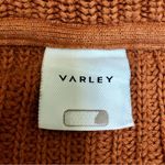 Varley Willard Half-Zip Knit Pullover Sweater in Caramel Café Brown Burnt Sienna Photo 11