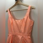 Anthropologie EUC Shoshanna Pleated Sleeveless Neon Peach Pink Mini Dress 4 Photo 1