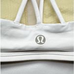 Lululemon  Free To Be Bra White Size 8 Luxtreme Light Support Yoga EUC Photo 3