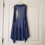 H.I.P. Blue Sleeveless Lace Vest Photo 1