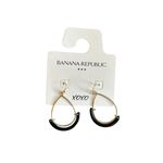 Banana Republic Gold Tone And Black Drop Earrings NWT Photo 1