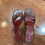 Saint Laurent Vintage yves  Brown leather Women's Slingback heels size 6.5 Photo 8