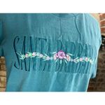 T shirt Santa Barbara embroidered blue green pink Size L Photo 2