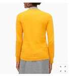 J.Crew NWT Re Imagined Mustard crewneck sweater Houndstooth scarf size medium Photo 2